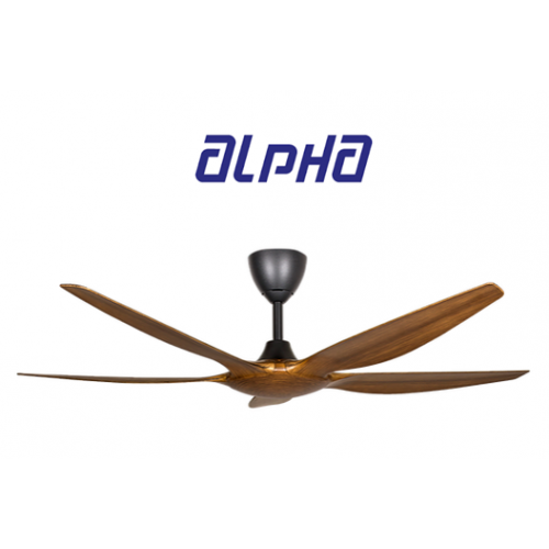 ALPHA 56" 5 BLADES - REMOTE CONTROL CEILING FAN AX60-5B WALNUT