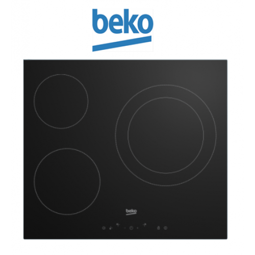 BEKO 3 ELECTRIC ZONES - 24" VITRO-CERAMIC BUILT- IN HOB HIC63401